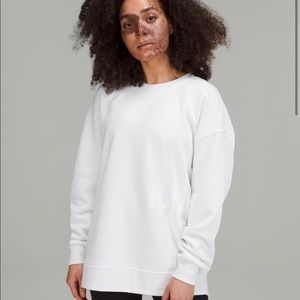 lululemon athletica White Oversized Crewneck Sweatshirt
